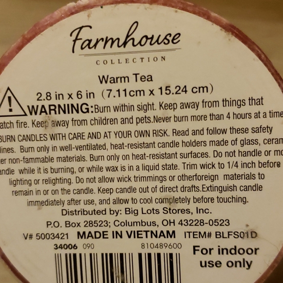 Warm Tea candle from the farmhouse NWT - Picture 3 of 3